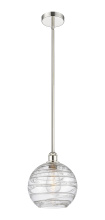 Innovations Lighting 616-1S-PN-G1213-10CL - Athens Deco Swirl - 1 Light - 10 inch - Polished Nickel - Stem hung - Mini Pendant