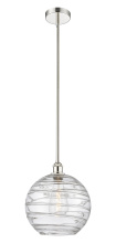 Innovations Lighting 616-1S-PN-G1213-12CL - Athens Deco Swirl - 1 Light - 12 inch - Polished Nickel - Stem hung - Mini Pendant