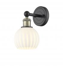 Innovations Lighting 616-1W-BAB-G1217-6WV - White Venetian - 1 Light - 6 inch - Black Antique Brass - Sconce