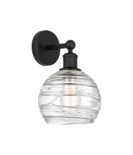 Innovations Lighting 616-1W-BK-G1213-8CL - Athens Deco Swirl - 1 Light - 8 inch - Matte Black - Sconce