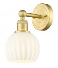 Innovations Lighting 616-1W-SG-G1217-6WV - White Venetian - 1 Light - 6 inch - Satin Gold - Sconce