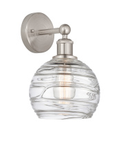 Innovations Lighting 616-1W-SN-G1213-8CL - Athens Deco Swirl - 1 Light - 8 inch - Brushed Satin Nickel - Sconce