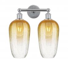 Innovations Lighting 616-2W-PC-G484-7AM - Brookhaven Flute - 2 Light - 16 inch - Polished Chrome - Bath Vanity Light