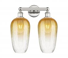 Innovations Lighting 616-2W-PN-G484-7AM - Brookhaven Flute - 2 Light - 16 inch - Polished Nickel - Bath Vanity Light