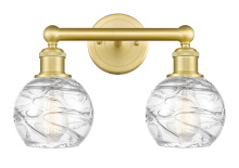 Innovations Lighting 616-2W-SG-G1213-6CL - Athens Deco Swirl - 2 Light - 15 inch - Satin Gold - Bath Vanity Light