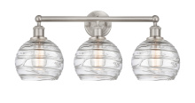 Innovations Lighting 616-3W-SN-G1213-8CL - Athens Deco Swirl - 3 Light - 26 inch - Brushed Satin Nickel - Bath Vanity Light