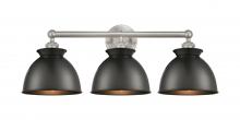 Innovations Lighting 616-3W-SN-M14-BK - Adirondack - 3 Light - 26 inch - Brushed Satin Nickel - Bath Vanity Light