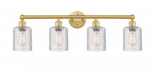 Innovations Lighting 616-4W-SG-G112C-5CL - Cobbleskill - 4 Light - 32 inch - Satin Gold - Bath Vanity Light