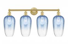 Innovations Lighting 616-4W-SG-G484-7SB - Brookhaven Flute - 4 Light - 34 inch - Satin Gold - Bath Vanity Light