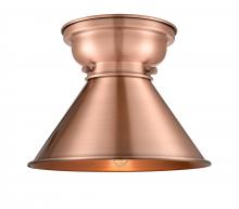 Innovations Lighting 623-1F-AC-M10-AC - Briarcliff - 1 Light - 10 inch - Antique Copper - Flush Mount