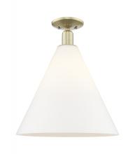 Innovations Lighting 716-1C-AB-GBC-161 - Berkshire Glass - 1 Light - 16 inch - Antique Brass - Semi-Flush Mount
