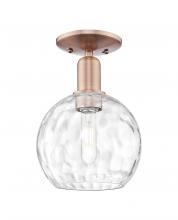 Innovations Lighting 716-1C-AC-G1215-8 - Athens Water Glass - 1 Light - 8 inch - Antique Copper - Semi-Flush Mount
