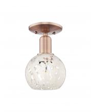 Innovations Lighting 716-1C-AC-G1216-6WM - White Mouchette - 1 Light - 6 inch - Antique Copper - Semi-Flush Mount