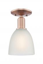 Innovations Lighting 716-1C-AC-G381 - Castile - 1 Light - 6 inch - Antique Copper - Semi-Flush Mount
