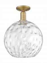 Innovations Lighting 716-1C-BB-G1215-12 - Athens Water Glass - 1 Light - 12 inch - Brushed Brass - Semi-Flush Mount