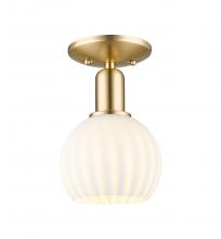 Innovations Lighting 716-1C-CB-G1217-6WV - White Venetian - 1 Light - 6 inch - Champagne Bronze - Semi-Flush Mount