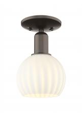 Innovations Lighting 716-1C-OB-G1217-6WV - White Venetian - 1 Light - 6 inch - Oil Rubbed Bronze - Semi-Flush Mount