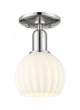 Innovations Lighting 716-1C-PN-G1217-6WV - White Venetian - 1 Light - 6 inch - Polished Nickel - Semi-Flush Mount