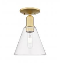 Innovations Lighting 716-1C-SG-GBC-82 - Berkshire Glass - 1 Light - 8 inch - Satin Gold - Semi-Flush Mount