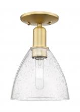 Innovations Lighting 716-1C-SG-GBD-754 - Bristol - 1 Light - 8 inch - Satin Gold - Semi-Flush Mount