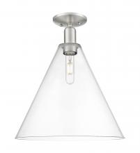 Innovations Lighting 716-1C-SN-GBC-162 - Berkshire Glass - 1 Light - 16 inch - Brushed Satin Nickel - Semi-Flush Mount