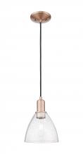 Innovations Lighting 716-1P-AC-GBD-754 - Bristol - 1 Light - 8 inch - Antique Copper - Cord hung - Mini Pendant