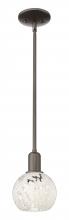 Innovations Lighting 716-1P-OB-G1216-6WM - White Mouchette - 1 Light - 6 inch - Oil Rubbed Bronze - Cord hung - Mini Pendant