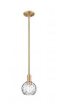 Innovations Lighting 716-1S-BB-G1215-6 - Athens Water Glass - 1 Light - 6 inch - Brushed Brass - Stem hung - Mini Pendant
