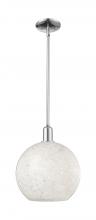 Innovations Lighting 716-1S-PC-G1216-12WM - White Mouchette - 1 Light - 12 inch - Polished Chrome - Stem hung - Mini Pendant