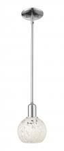 Innovations Lighting 716-1S-PC-G1216-6WM - White Mouchette - 1 Light - 6 inch - Polished Chrome - Stem hung - Mini Pendant