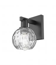 Innovations Lighting 716-1W-BK-G1215-6 - Athens Water Glass - 1 Light - 6 inch - Matte Black - Sconce