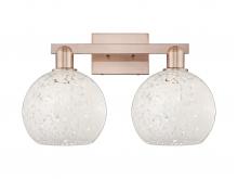 Innovations Lighting 716-2W-AC-G1216-8WM - White Mouchette - 2 Light - 19 inch - Antique Copper - Bath Vanity Light