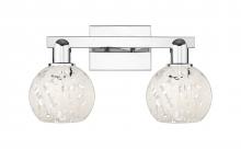 Innovations Lighting 716-2W-PC-G1216-6WM - White Mouchette - 2 Light - 17 inch - Polished Chrome - Bath Vanity Light