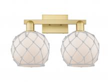 Innovations Lighting 716-2W-SG-G121-8RW - Farmhouse Rope - 2 Light - 19 inch - Satin Gold - Bath Vanity Light