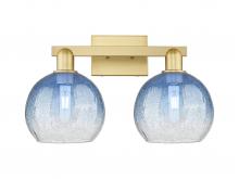 Innovations Lighting 716-2W-SG-G483-8SB - Brookhaven Globe - 2 Light - 16 inch - Satin Gold - Bath Vanity Light