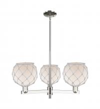 Innovations Lighting 716-3CR-PN-G121-8RW - Farmhouse Rope - 3 Light - 30 inch - Polished Nickel - Stem hung - Pendant