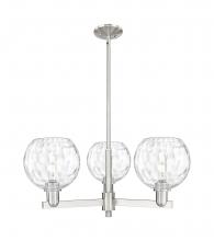 Innovations Lighting 716-3CR-SN-G1215-8 - Athens Water Glass - 3 Light - 30 inch - Satin Nickel - Stem hung - Pendant