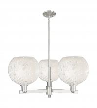 Innovations Lighting 716-3CR-SN-G1216-10WM - White Mouchette - 3 Light - 32 inch - Satin Nickel - Stem hung - Pendant