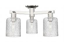 Innovations Lighting 716-3F-PN-G112C-5CL - Cobbleskill - 3 Light - 23 inch - Polished Nickel - Semi-Flush Mount