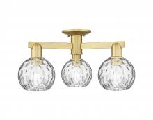 Innovations Lighting 716-3F-SG-G1215-6 - Athens Water Glass - 3 Light - 24 inch - Satin Gold - Semi-Flush Mount
