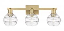 Innovations Lighting 716-3W-BB-G556-6CL - Rochester - 3 Light - 25 inch - Brushed Brass - Bath Vanity Light