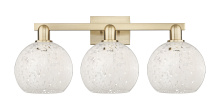 Innovations Lighting 716-3W-CB-G1216-8WM - White Mouchette - 3 Light - 27 inch - Champagne Bronze - Bath Vanity Light