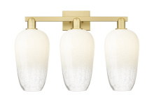 Innovations Lighting 716-3W-SG-G484-7OP - Brookhaven Flute - 3 Light - 26 inch - Satin Gold - Bath Vanity Light