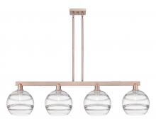 Innovations Lighting 716-4I-AC-G556-10CL - Rochester - 4 Light - 53 inch - Antique Copper - Stem hung - Island Light