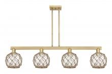 Innovations Lighting 716-4I-BB-G122-8RB - Farmhouse Rope - 4 Light - 51 inch - Brushed Brass - Stem hung - Island Light