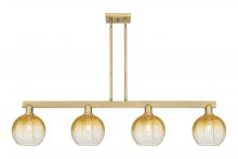 Innovations Lighting 716-4I-BB-G483-8AM - Brookhaven Globe - 4 Light - 48 inch - Brushed Brass - Stem hung - Island Light