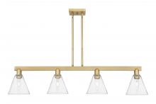 Innovations Lighting 716-4I-BB-GBC-84 - Berkshire Glass - 4 Light - 51 inch - Brushed Brass - Stem hung - Island Light
