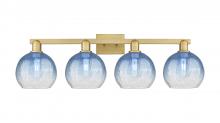 Innovations Lighting 716-4W-BB-G483-8SB - Brookhaven Globe - 4 Light - 36 inch - Brushed Brass - Bath Vanity Light