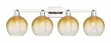Innovations Lighting 716-4W-PN-G483-8AM - Brookhaven Globe - 4 Light - 36 inch - Polished Nickel - Bath Vanity Light