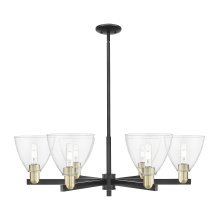 Innovations Lighting 716-6CR-BAB-GBD-752 - Bristol - 6 Light - 37 inch - Black Antique Brass - Stem hung - Chandelier
